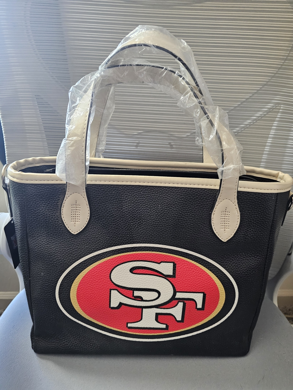 San Francisco 49ers Black Logo Tote Bag NWT